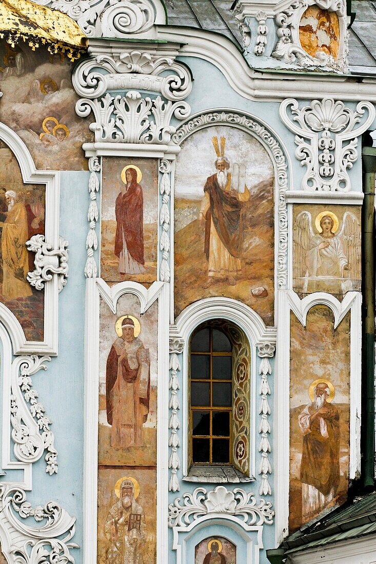 Trinity gate church, painting frescos, Pechersk Lavra territory, Kiev, Ukraine