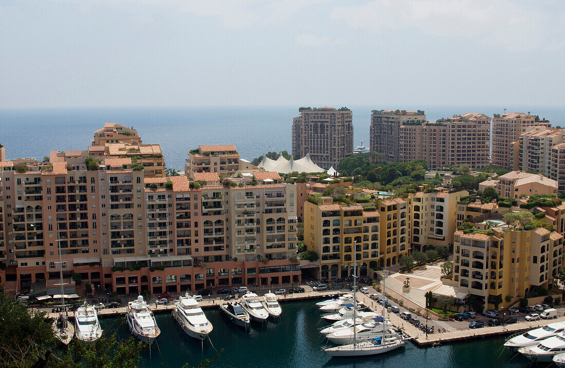 Yachts in the Port, Fontvieille, Monaco, Monte Carlo, Cote d Azur, France, Europe