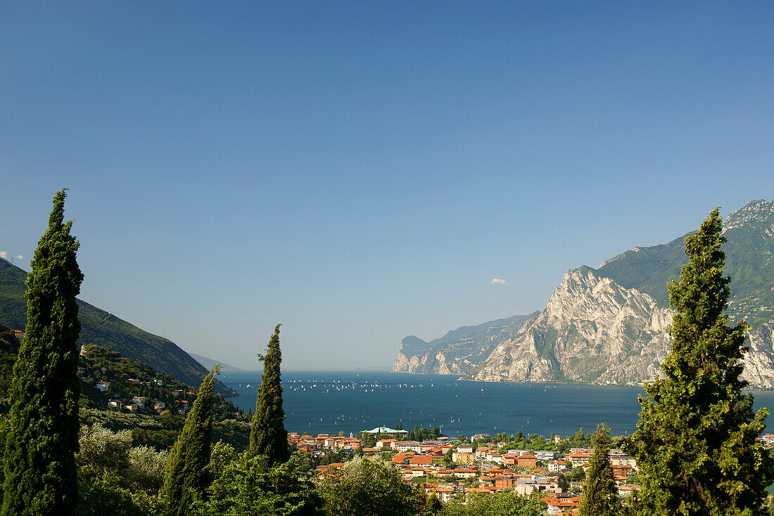 View towards Torbole, Riva del Garda, Lake Garda, Lago di Garda, Trient, Italy, Europe