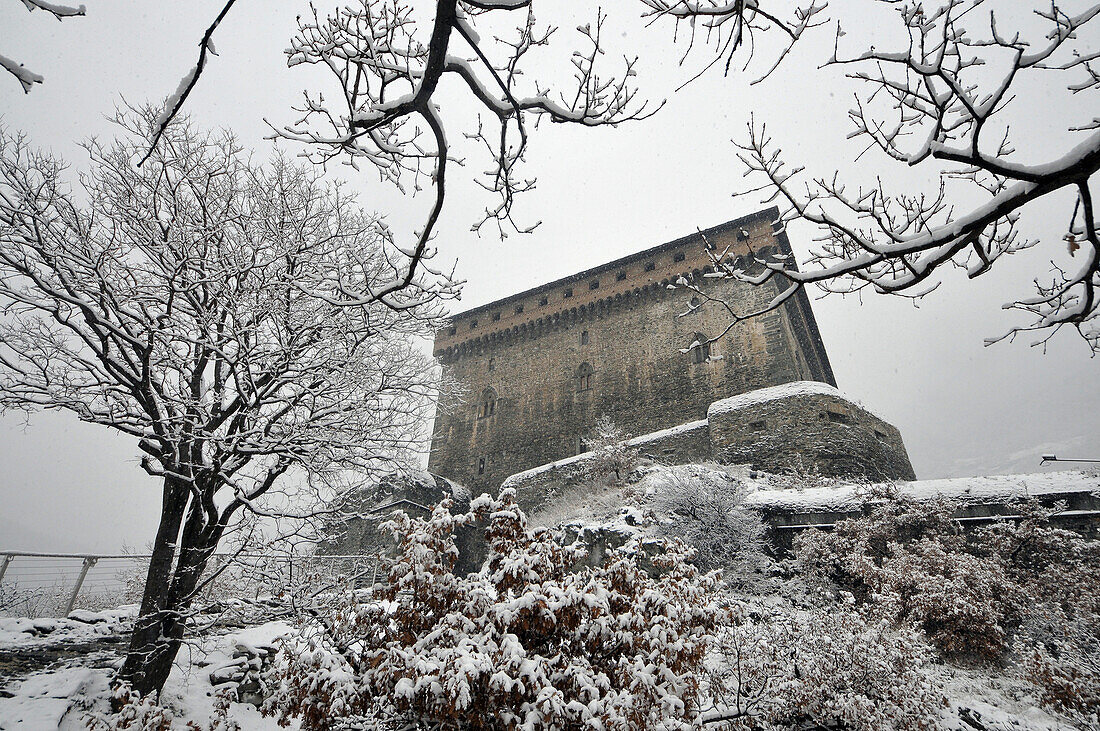 Burg von Verrès, Aostatal, Nord-Italien, Italien