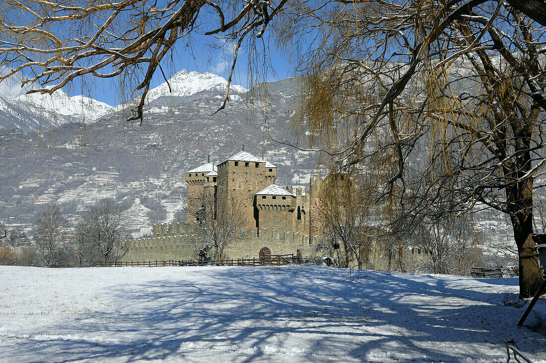 Burg von Fénis, Aostatal, Nord-Italien, Italien