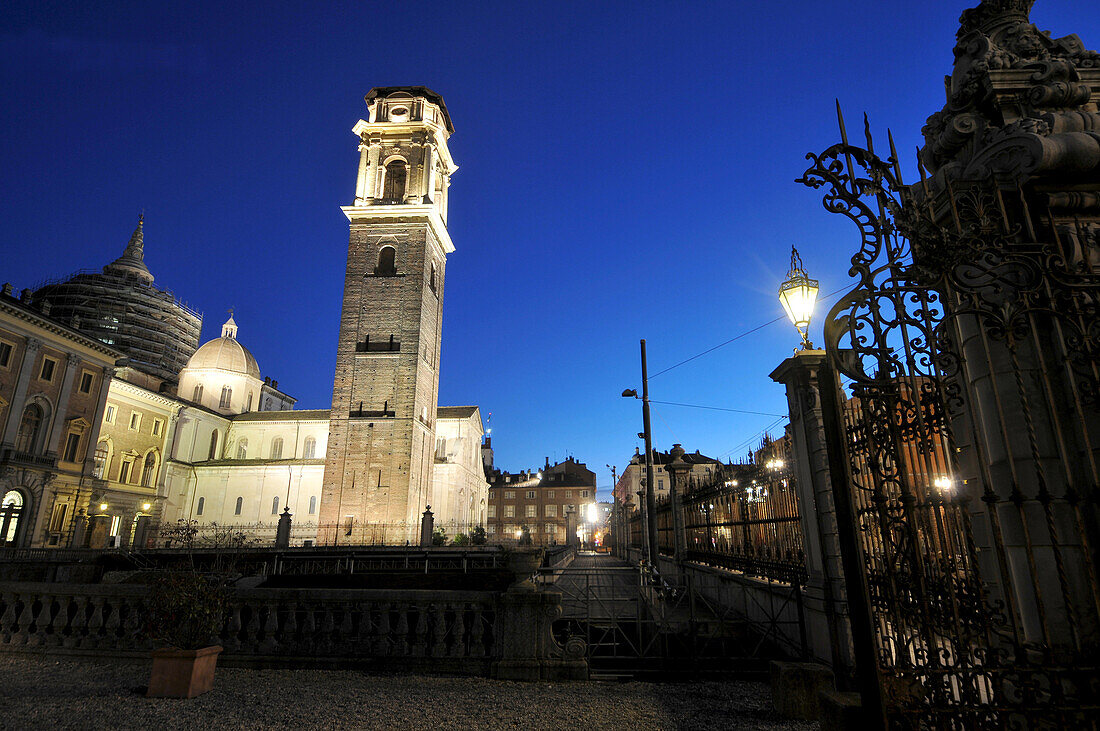 Kathedrale Duomo di San Giovanni, Turiner Dom bei Nacht, Turin, Piemont, Italien