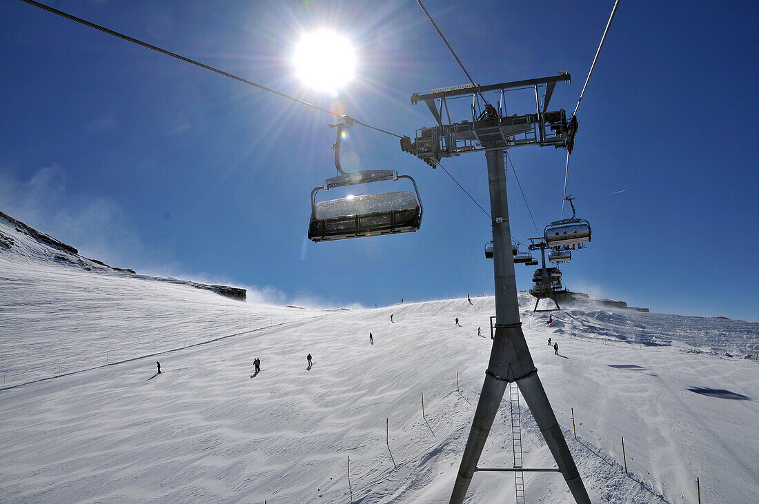 At the Theodul glacier, Zermatt ski resort, Valais, Switzerland