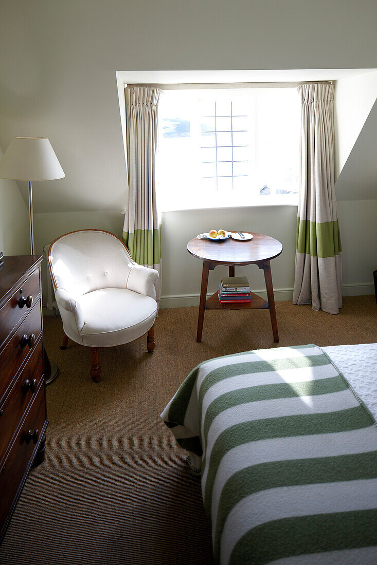 Doppelzimmer im Hotel Tresanton, St. Mawes, Cornwall, Großbritannien
