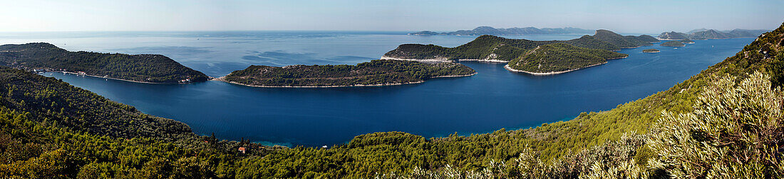 View over the Elaphiti Islands, northwest of Dubrovnik, Croatia