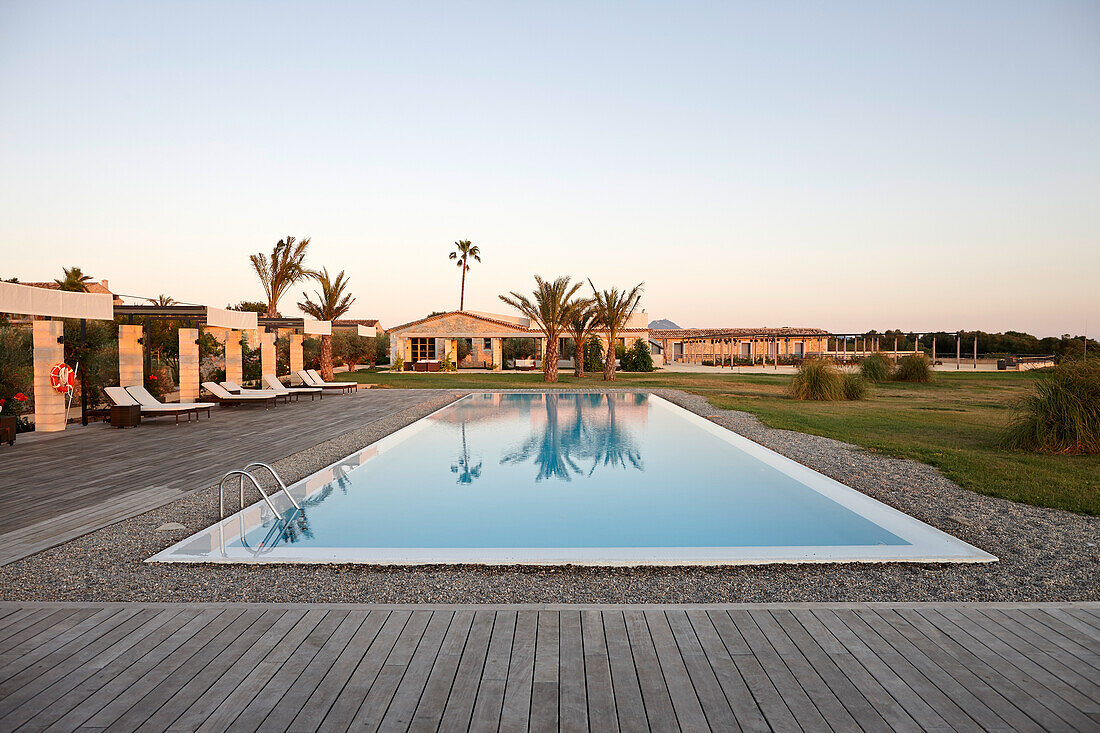 Pool des Sa Franquesa Nova Hotel, Hotel Rural, Landhotel, zwischen Villafranca de Bonany und Manacor, Mallorca, Balearen, Spanien