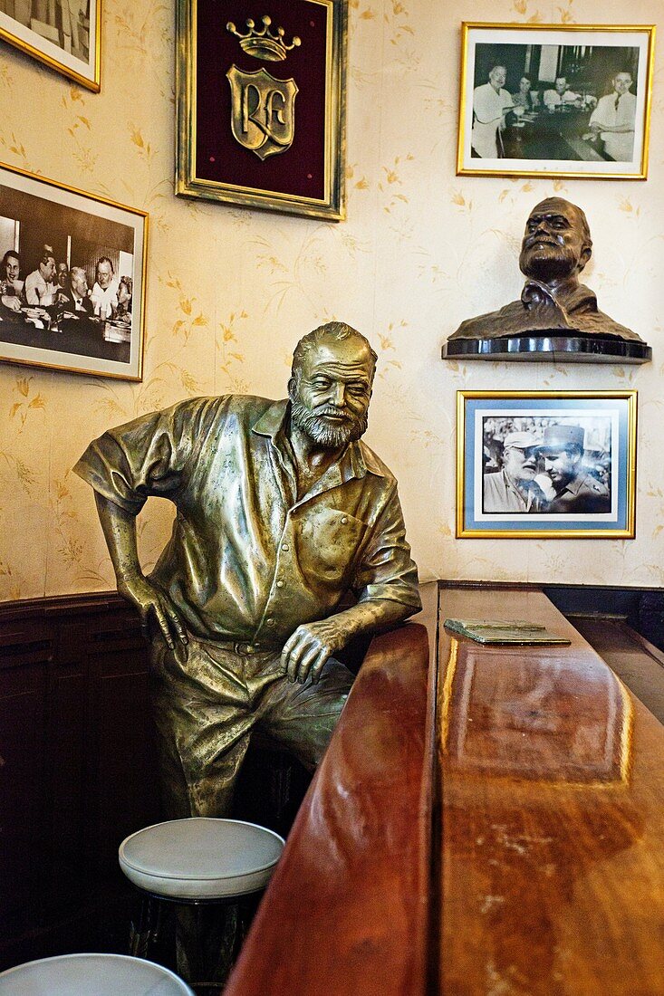 Daiquiris, El Floridita, a bar in Old Havana Habana Vieja popularized by Ernest Hemingway  Havana Vieja District, Havana, Cuba.