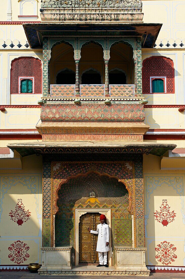 Chandra Mahal, Jaipur City Palace Complex, Jaipur, Rajasthan, India.