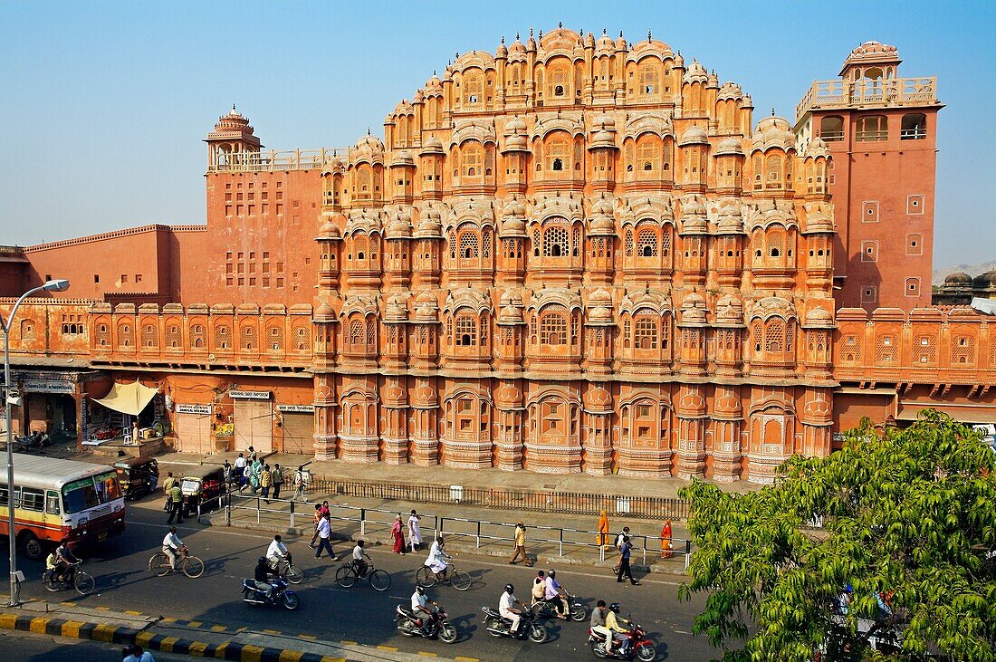 Hawa Mahal Palace of Winds  Jaipur  Rajasthan, India.