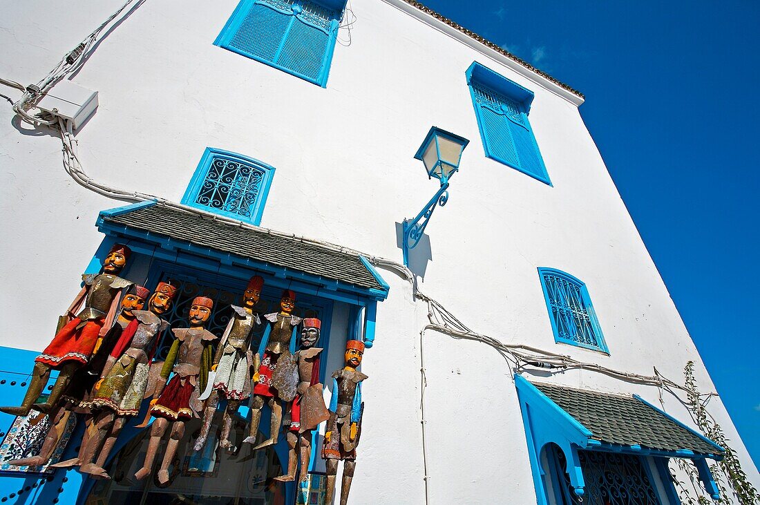 Puppets, Village of Sidi Bou Said near Tunis  Tunisia.