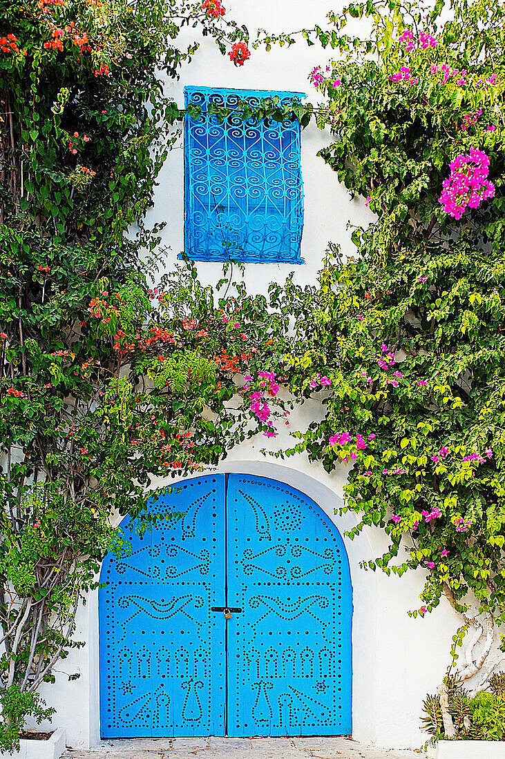 Door, Village of Sidi Bou Said near Tunis  Tunisia.