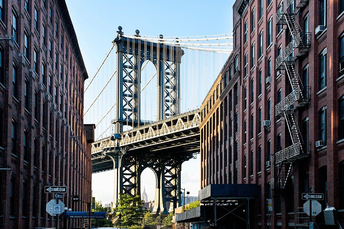 Brooklyn, Brooklyn Bridge, New York City  USA.