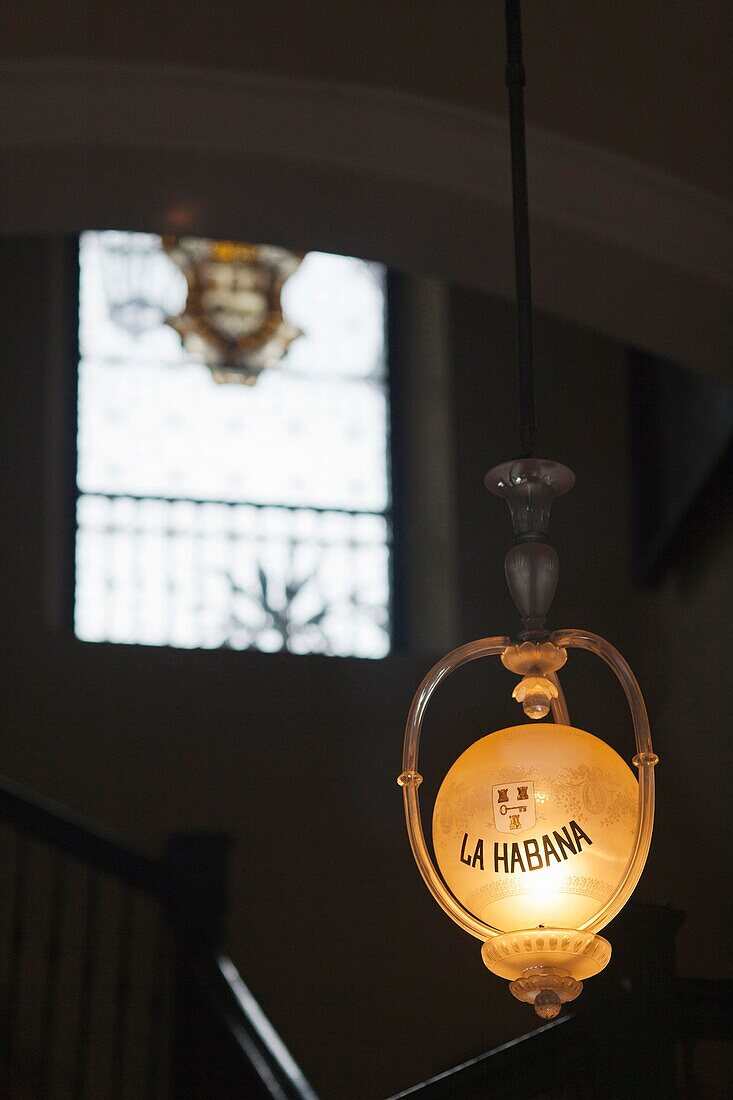 Cuba, Havana, Havana Vieja, lantern at the Museo de Ciudad museum