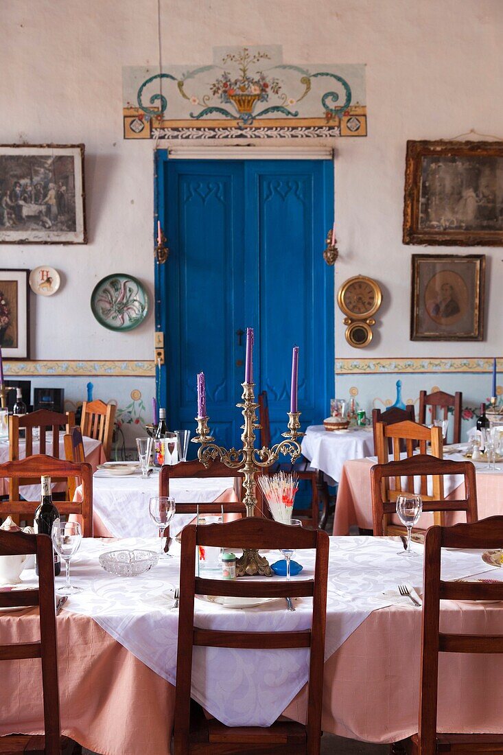 Cuba, Sancti Spiritus Province, Trinidad, privately-run paladar restaurant interior