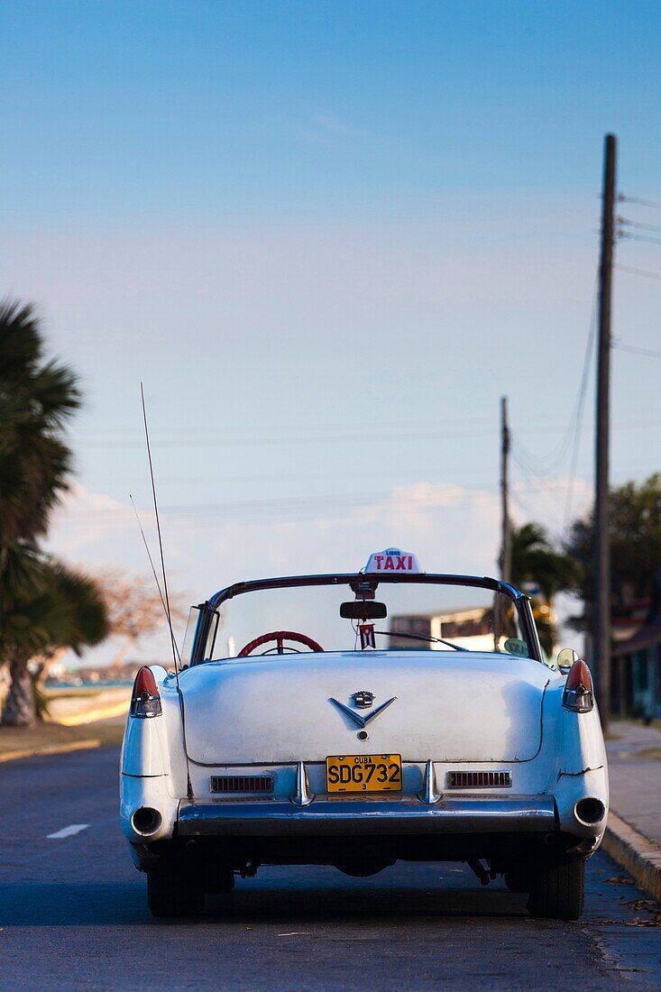 Cuba, Matanzas Province, Varadero, 1950s-era US-made Cadillac car