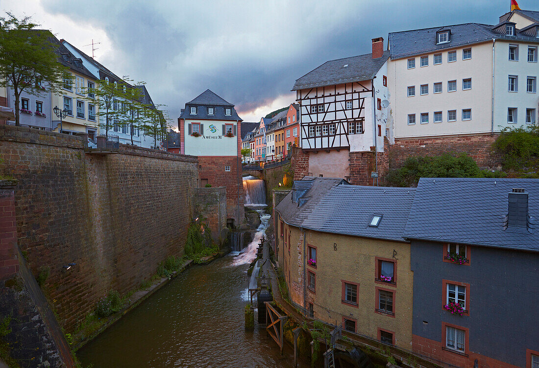 Old town of Saarburg on river Saar, Rhineland-Palatinate, Germany, Europe