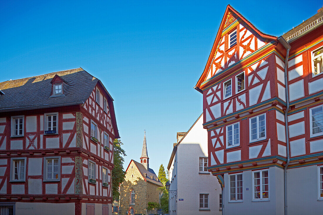 Fachwerkhäuser in der Altstadt von Limburg, Westerwald, Hessen, Deutschland, Europa