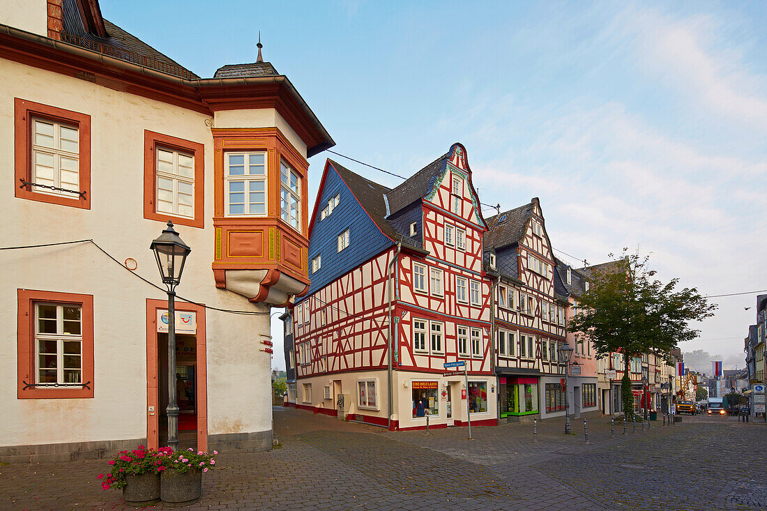 Old town of Montabaur in the morning, Westerwald, Rhineland-Palatinate, Germany, Europe