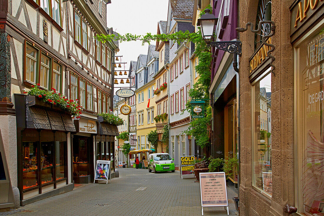 Street in the old town of Wetzlar, Lahn, Westerwald, Hesse, Germany, Europe