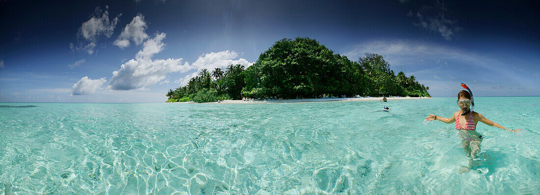 Girl in water, Maldive Islands