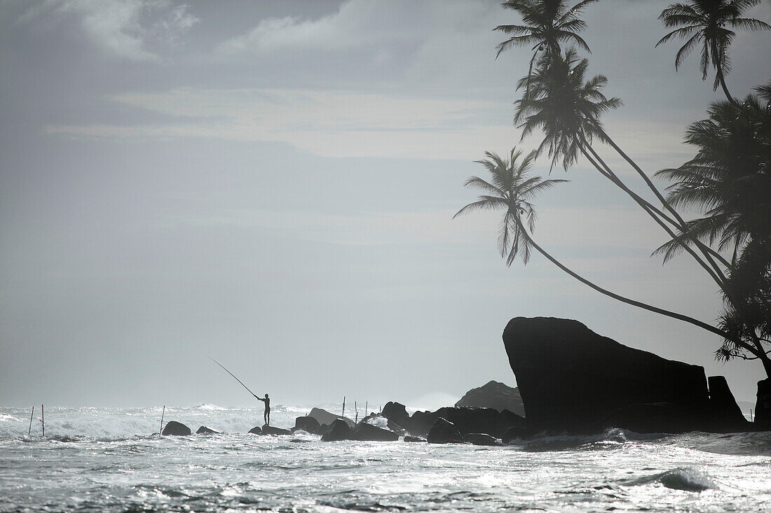 Beach of Unawatuna, Galle District, Southern Province, Sri Lanka