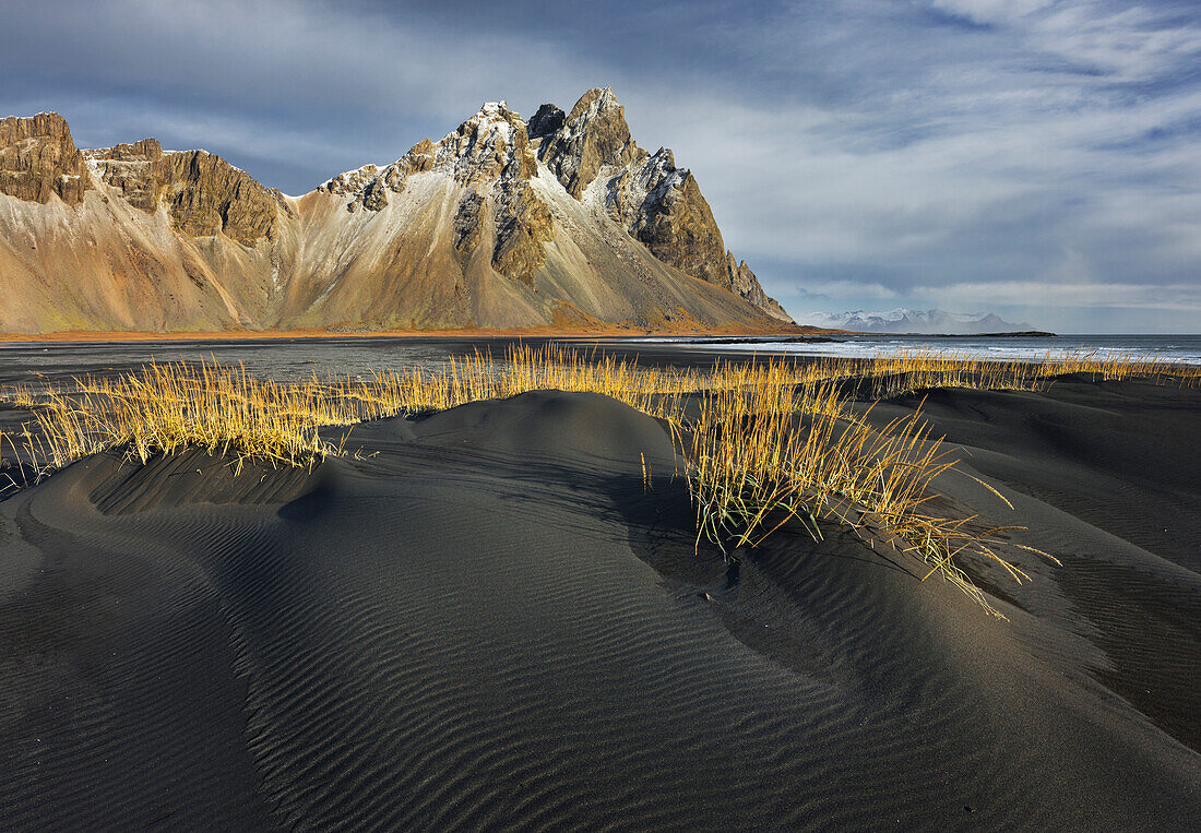 Black Sand, Kambhorn, Stokksnes, Hornsvik, East Iceland, Iceland