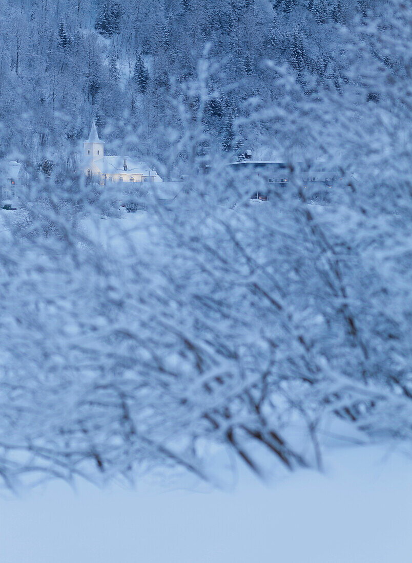 Church in Oppheim, Hordaland, Norway