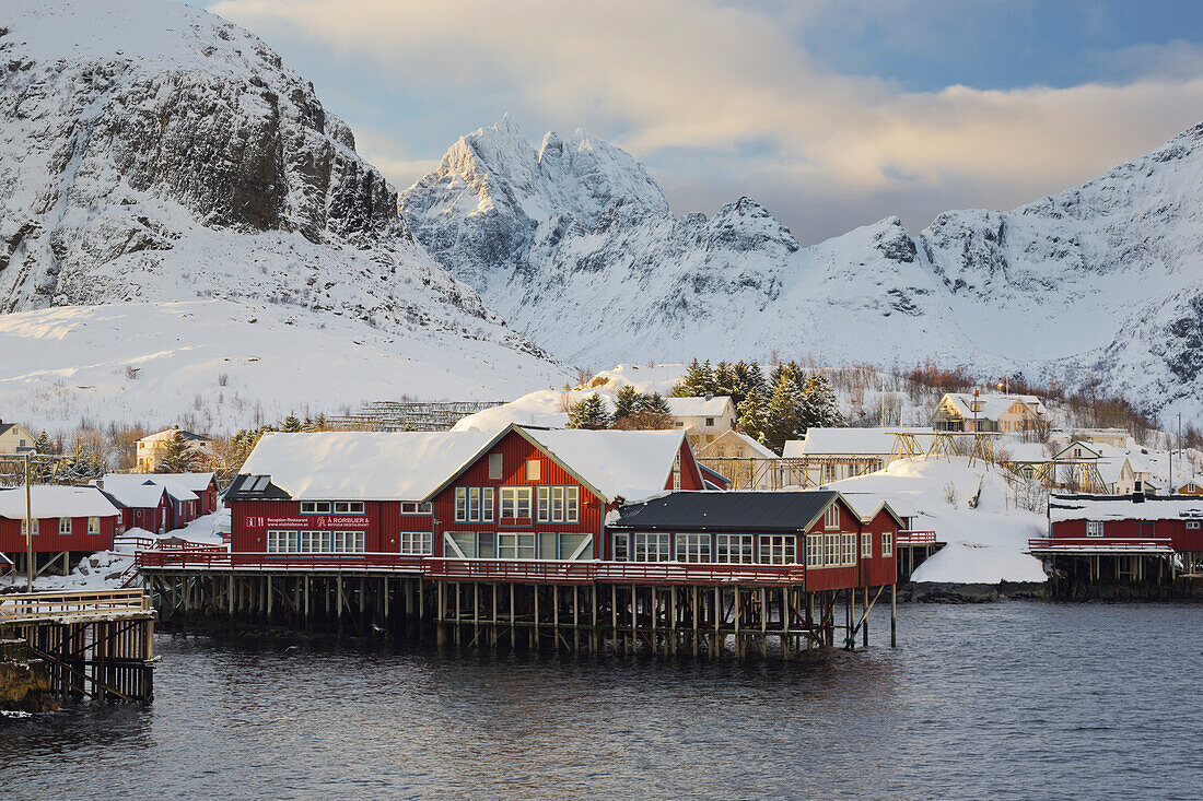 Village of A, Gjertindan, Moskenesoya, Lofoten, Nordland, Norway