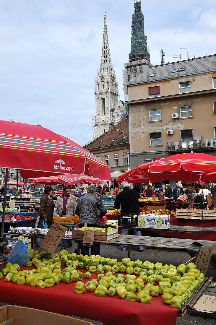 Markt Dolac, Unterstadt, Zagreb, Kroatien