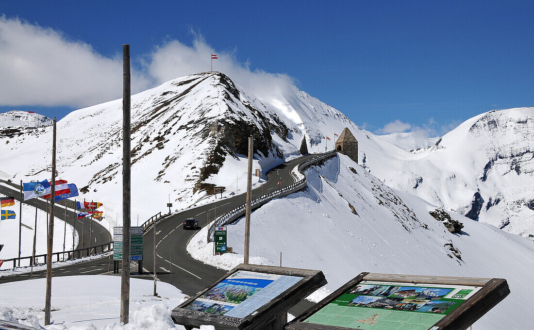 Blick auf die Großglockner Hochalpenstraße, Salzburg-Land, Österreich