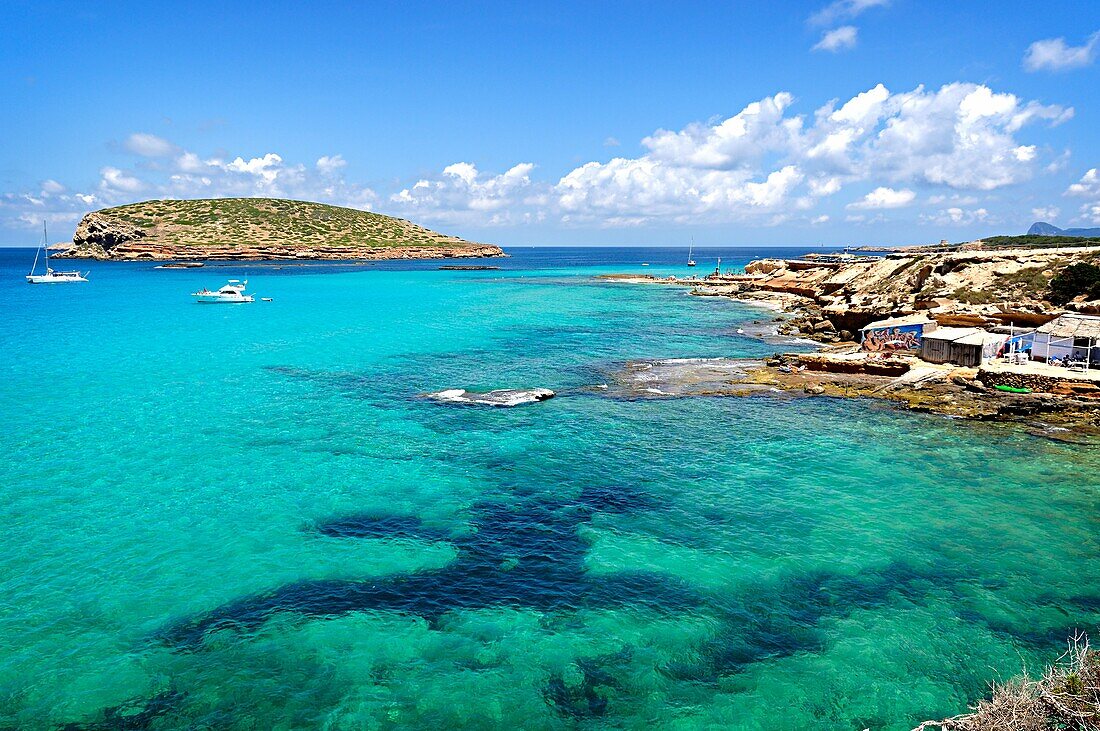 Cala Compte beaches  Ibiza, Balearic Islands, Spain