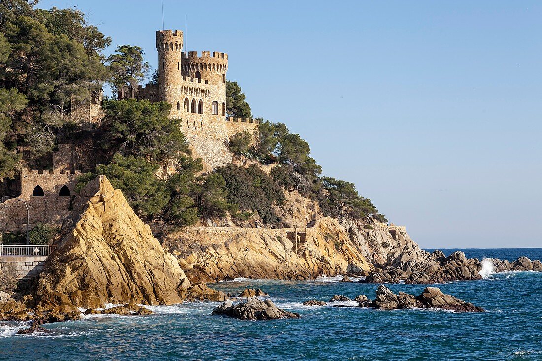 lloret de mar,catalonia,spain castle d´en plaja