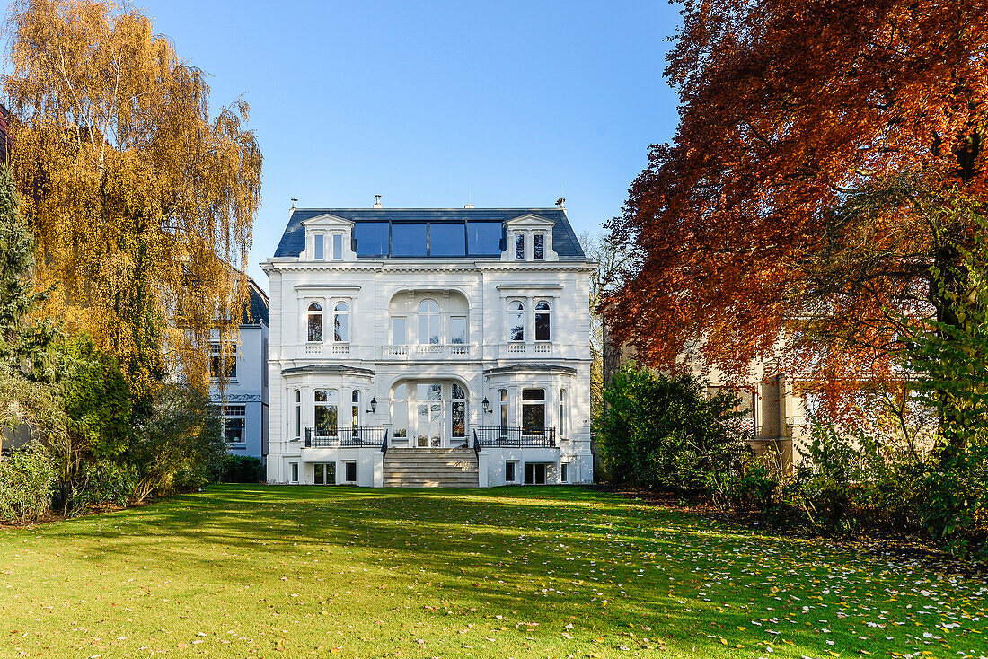 Art nouveau villa and park in Hamburg Eppendorf, Hamburg, Germany