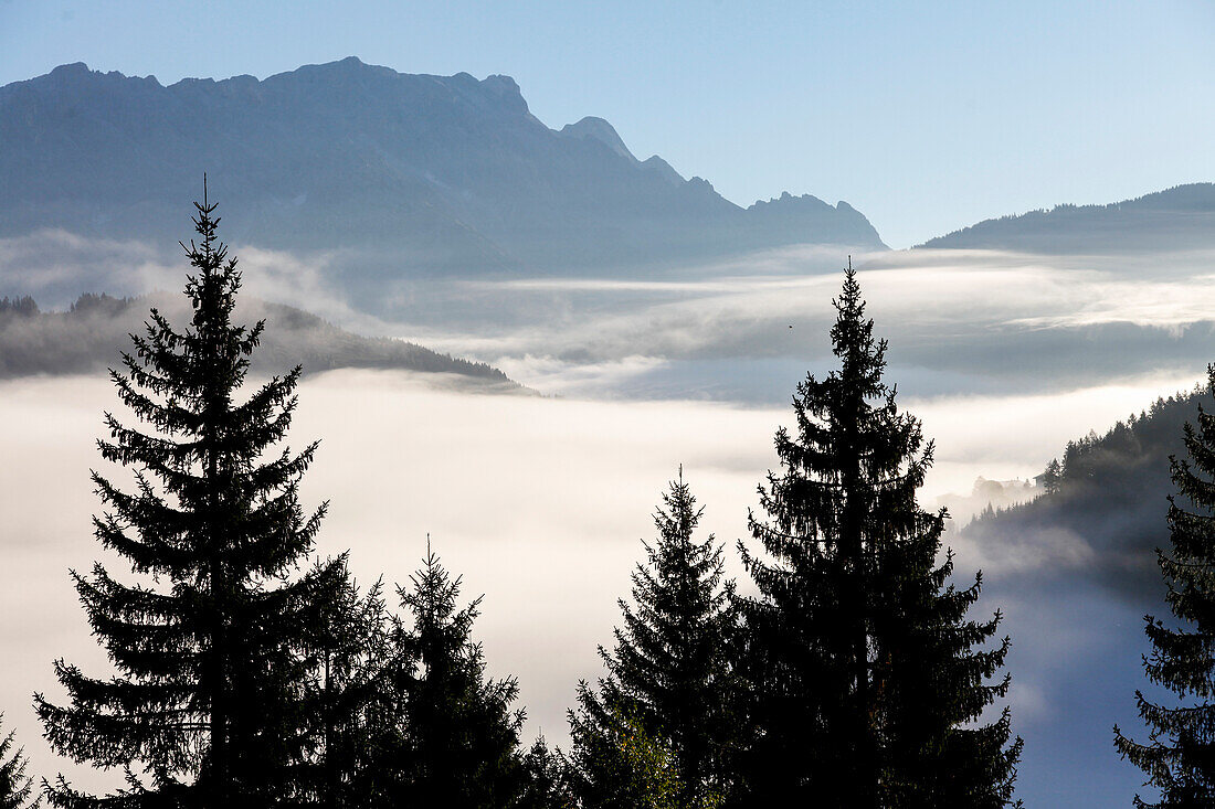 Blick auf das Steinerne Meer, bei Maria Alm, Pinzgau, Salzburger Land, Österreich