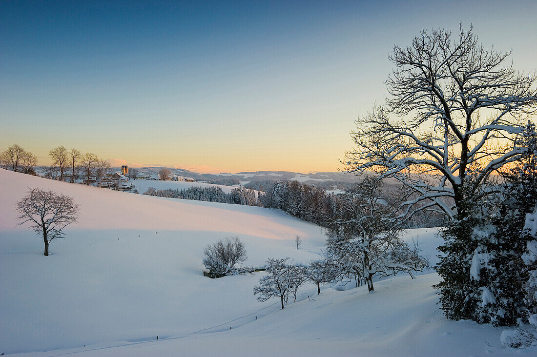 Sunset near St Maergen, Black Forest, Baden-Wuerttemberg, Germany