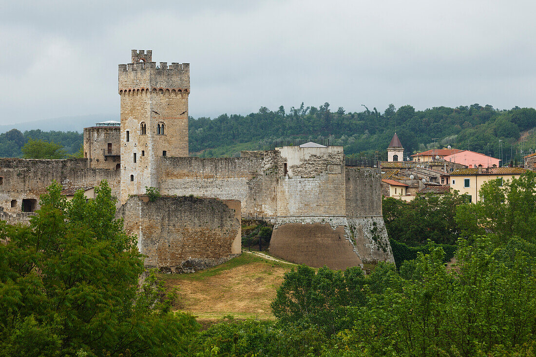 Burg, Castello di Staggia Senese, Staggia bei Poggibonsi, Provinz Siena, Toskana, Italien, Europa
