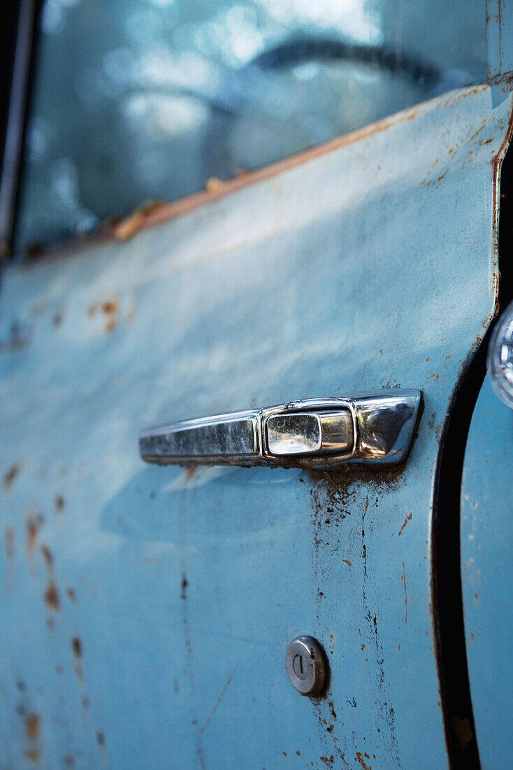 USA, California, Malibu, details of an old pickup truck at the ranch of Mildred Millie Decker, Decker Canyon