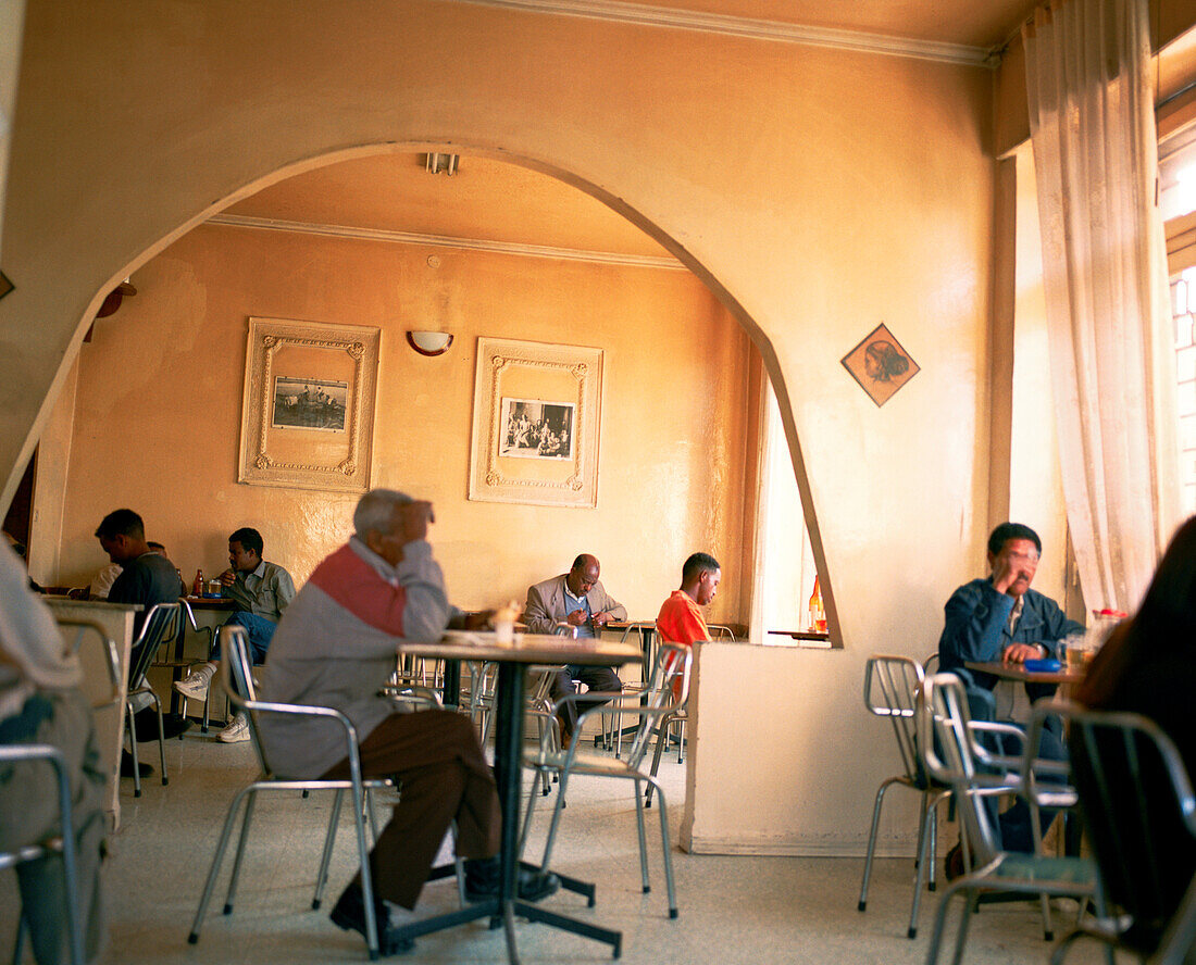 ERITREA, Asmara, an interior of Bar Zilli located on Shaida Square
