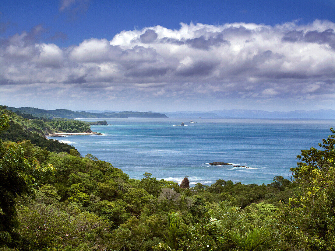 NICARAGUA, Isla Volanos, a view of the coast with Costa Rica in the distance