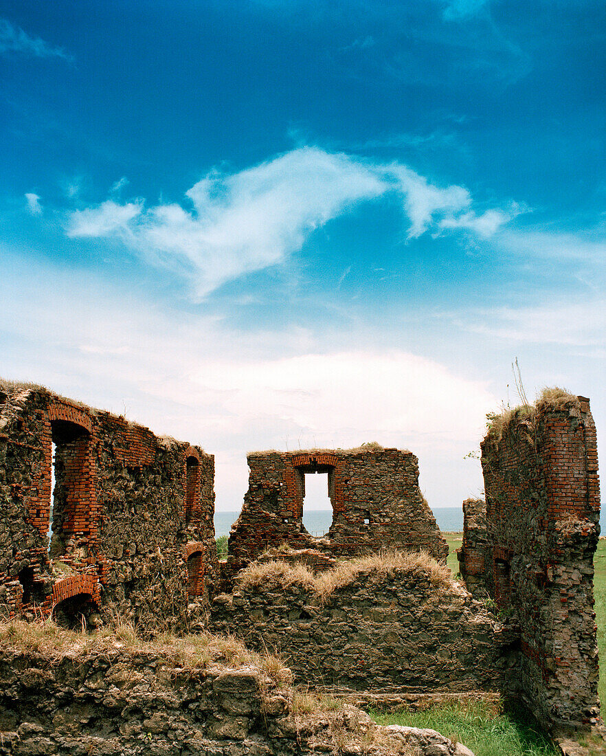 PANAMA, Colon, a military outpost that doubled as a Spanish prison, located at the entrance to the Chagres River, Panama Canal Zone, Central America