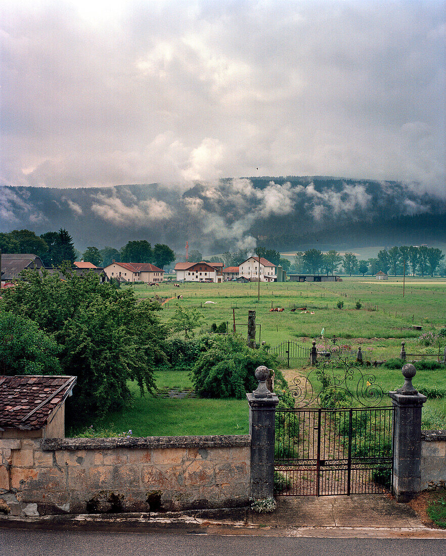 SWITZERLAND, Bouvresse, the countryside town of Bouvresse, Jura Region