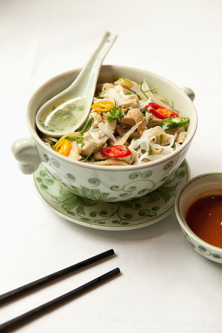VIETNAM, Hanoi, Sofitel Metropole Hotel, chicken pho noodle soup