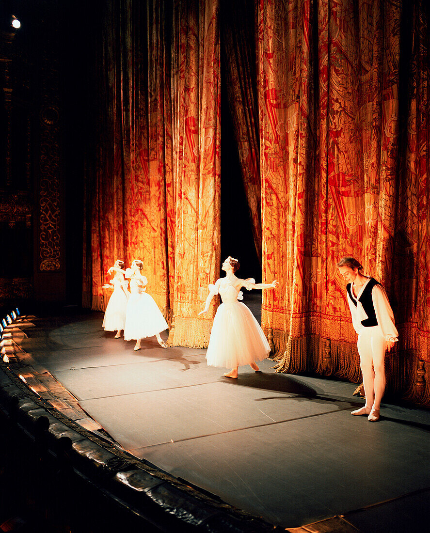 RUSSIA, Moscow, curtain call after a performance at the Bolshoi Theatre.