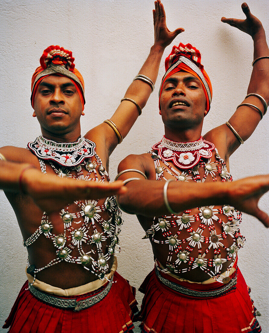 SRI LANKA, Asia, Kandy, portrait of dancers performing at theatre