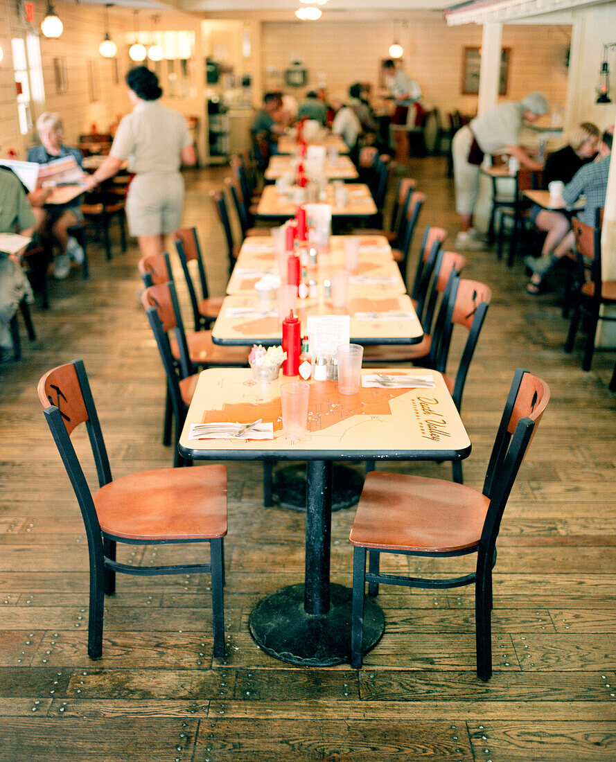 USA, California, interior view of 49er Cafe, Furnace Creek, Death Valley