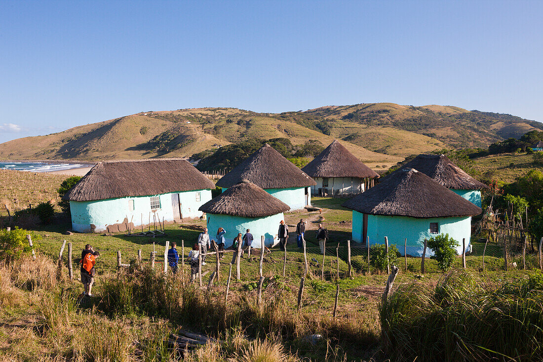 Xhosa Siedlung an der Wild Coast, Mbotyi, Ostkap, Suedafrika