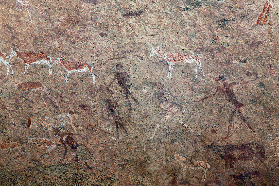 Archaeologische Felszeichnung Weisse Dame, Brandberg, Erongo, Namibia