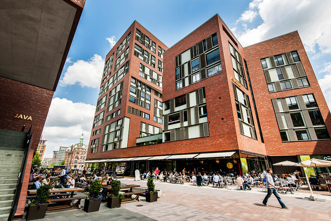 Wohn- und Geschäftsgebäude, Überseequartier, HafenCity, Hamburg, Deutschland