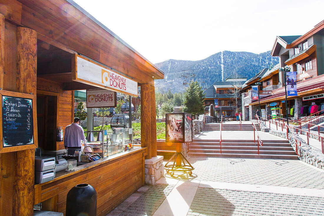 Donut stand, Heavenly ski area, South Lake Tahoe, California, USA