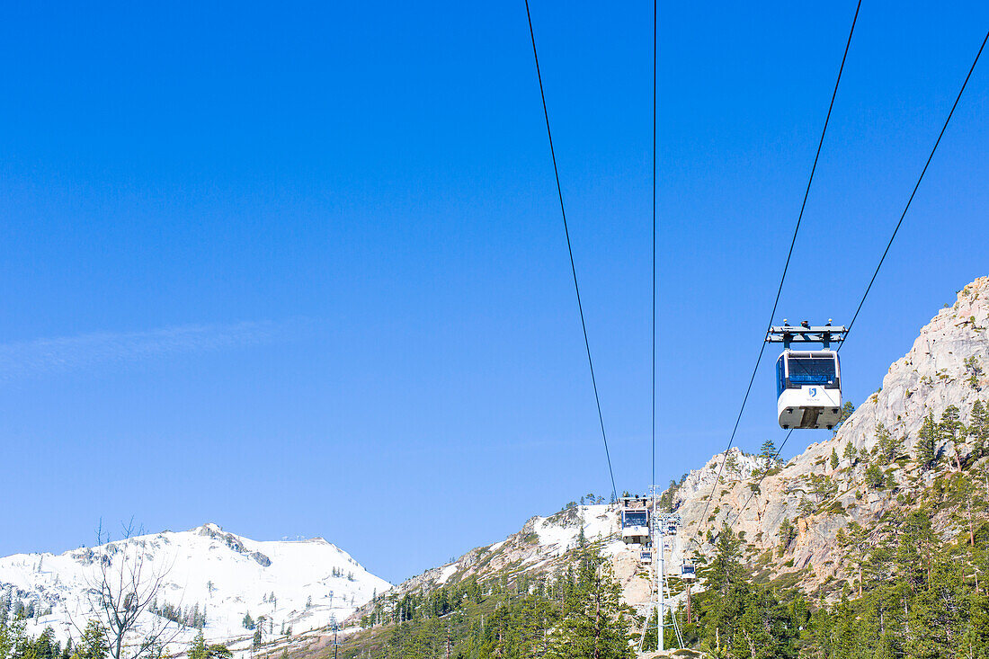 Gondelbahn, Squaw Valley, Placer County, Kalifornien, USA